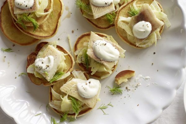 blini à la truite fumée