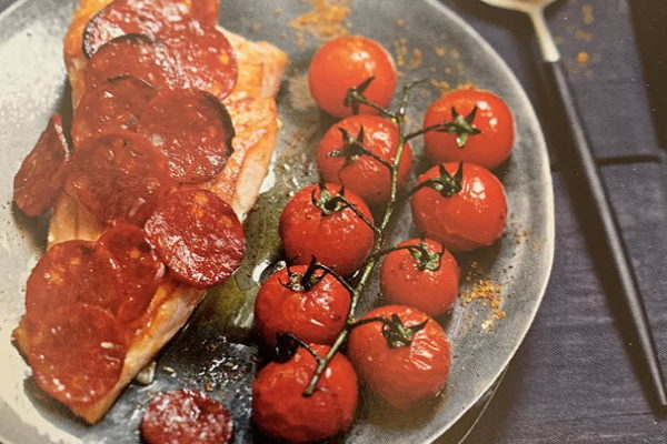 Saumon en écailles de chorizo